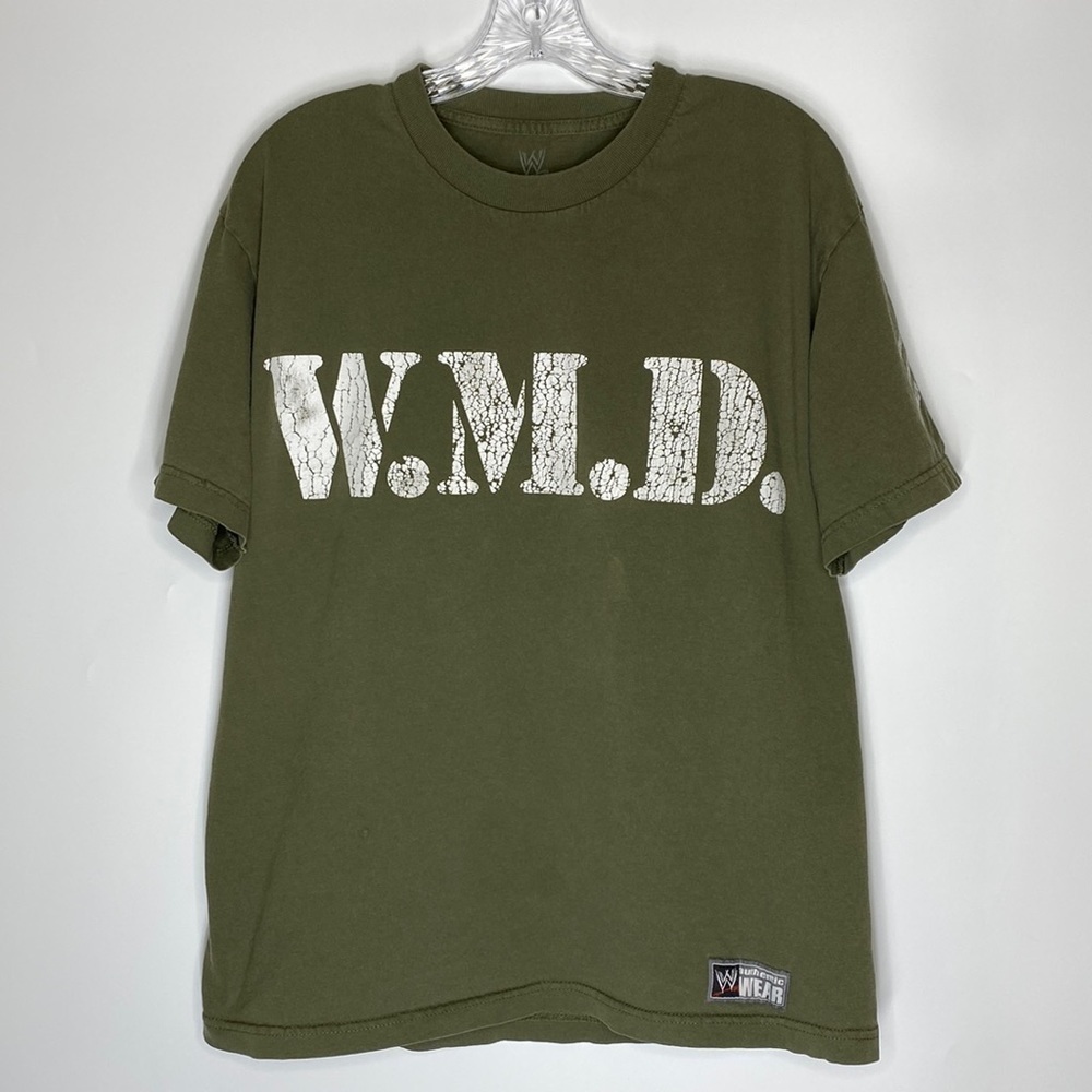 W.M.D Big Show WWE Green Short Sleeve Shirt Large